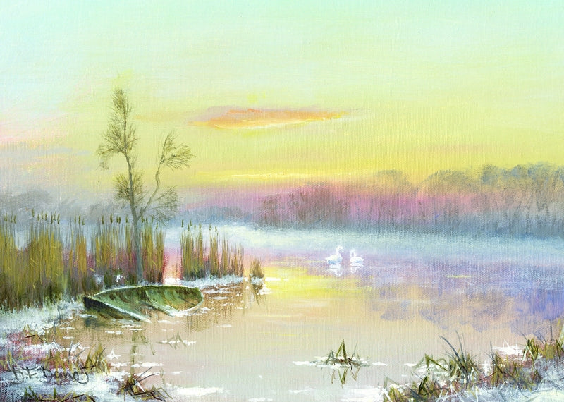 Winter River Horning